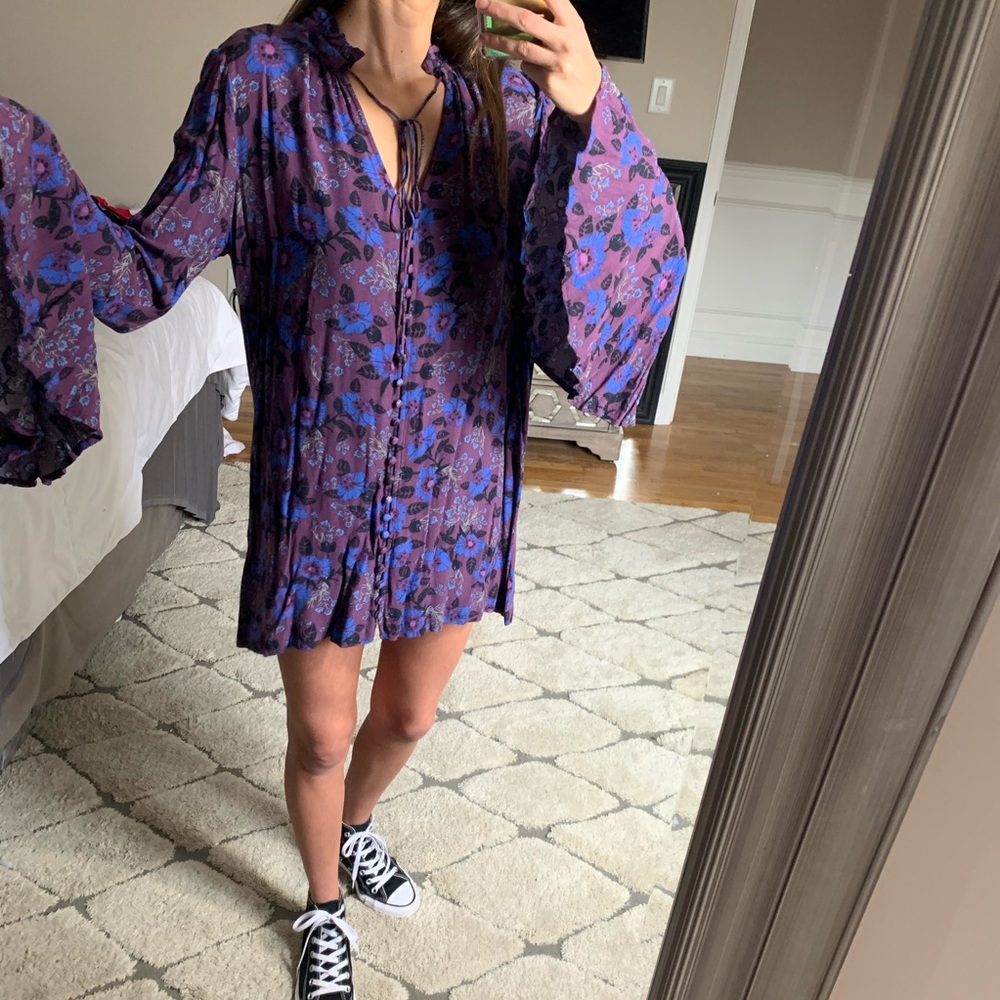 Free People Floral Bell mystery printed tunic